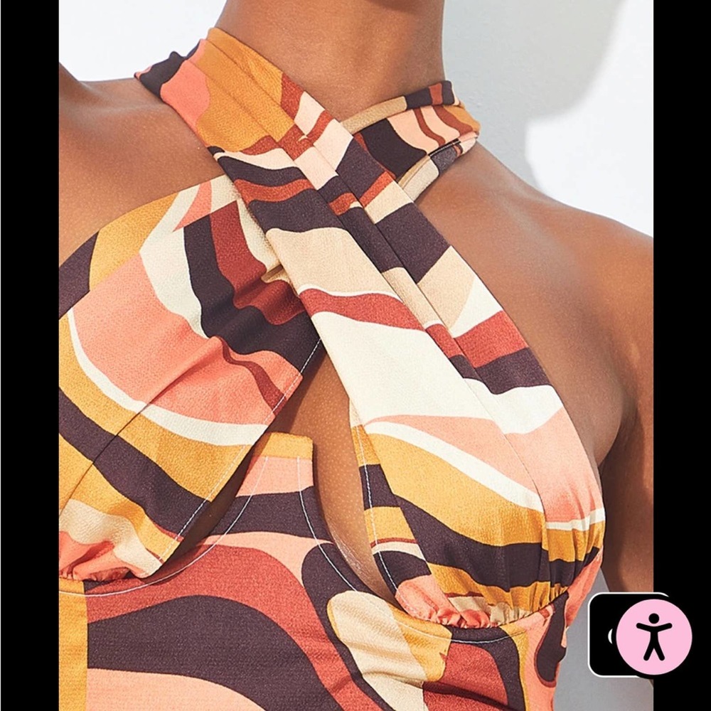 NWT Pretty Little Thing Abstract Mini Dress